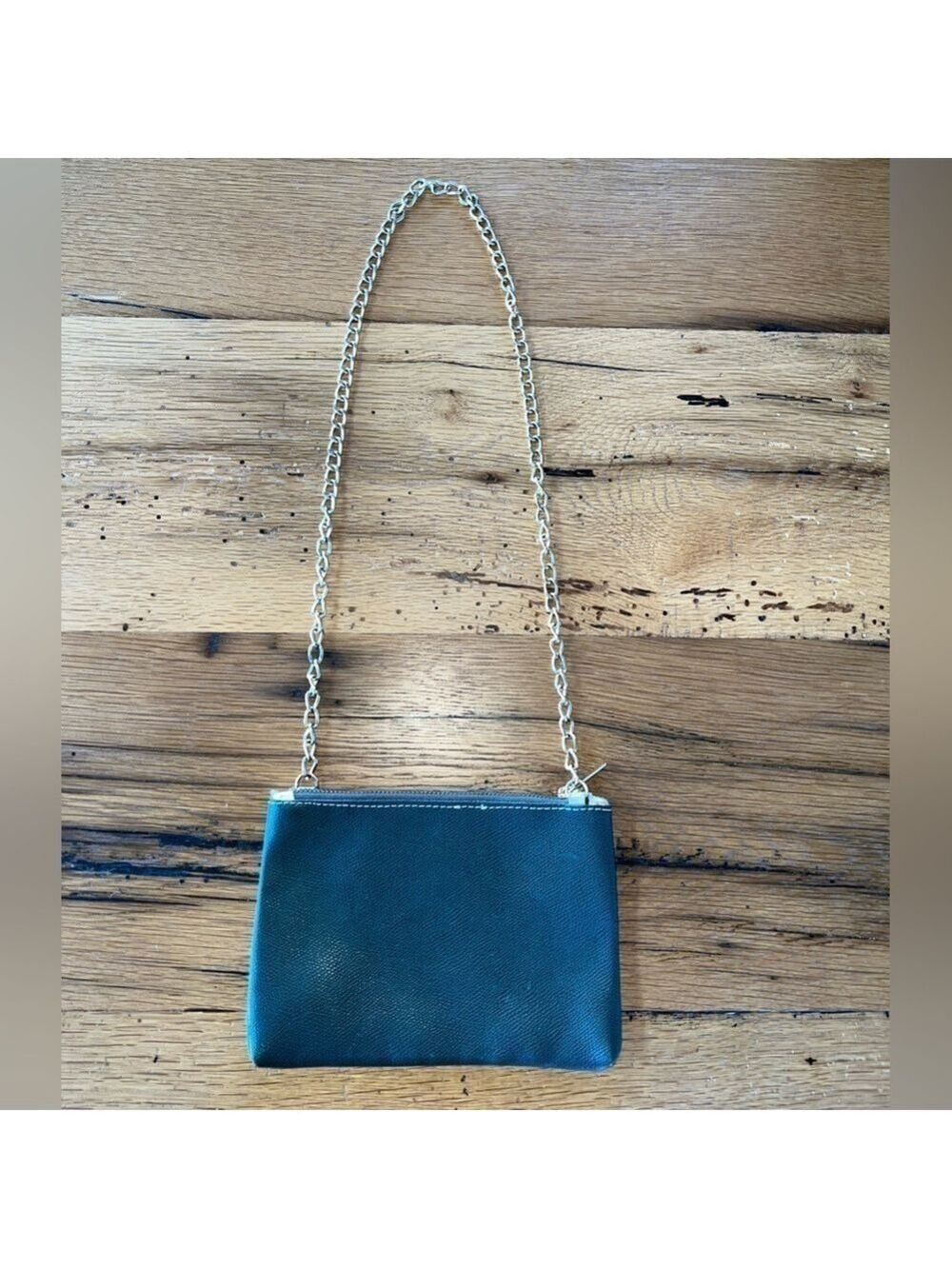 Vittoria Napoli Genuine Leather Purse With Chain Made In Italy